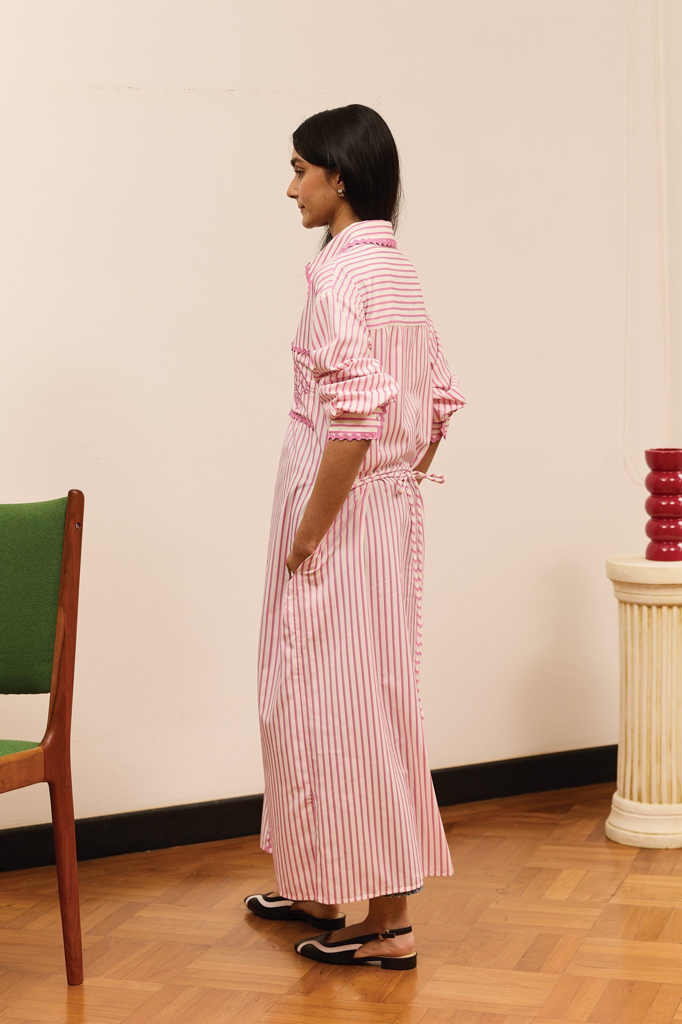 Tailored Striped Dress in Amalfi