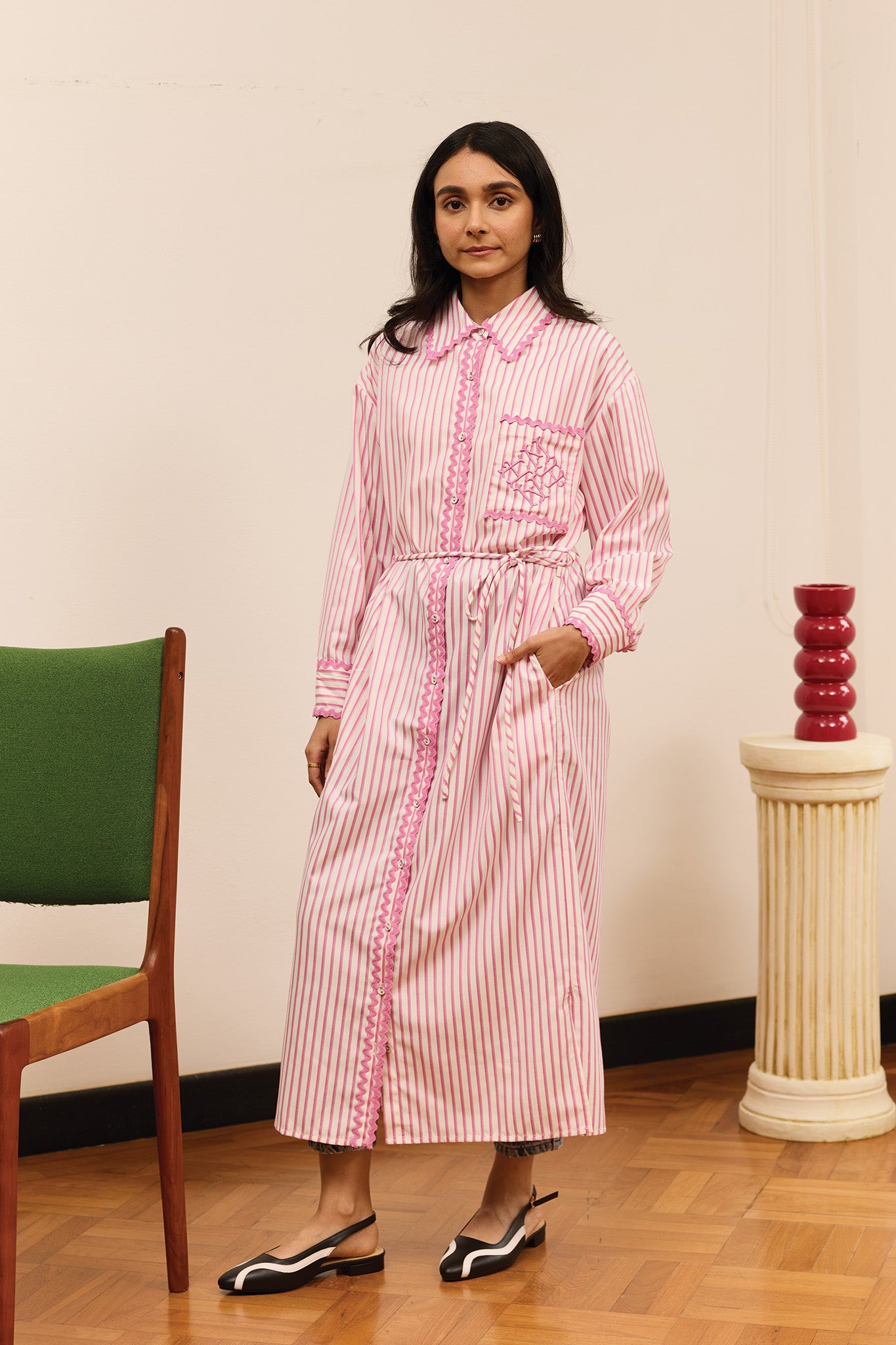 Tailored Striped Dress in Amalfi