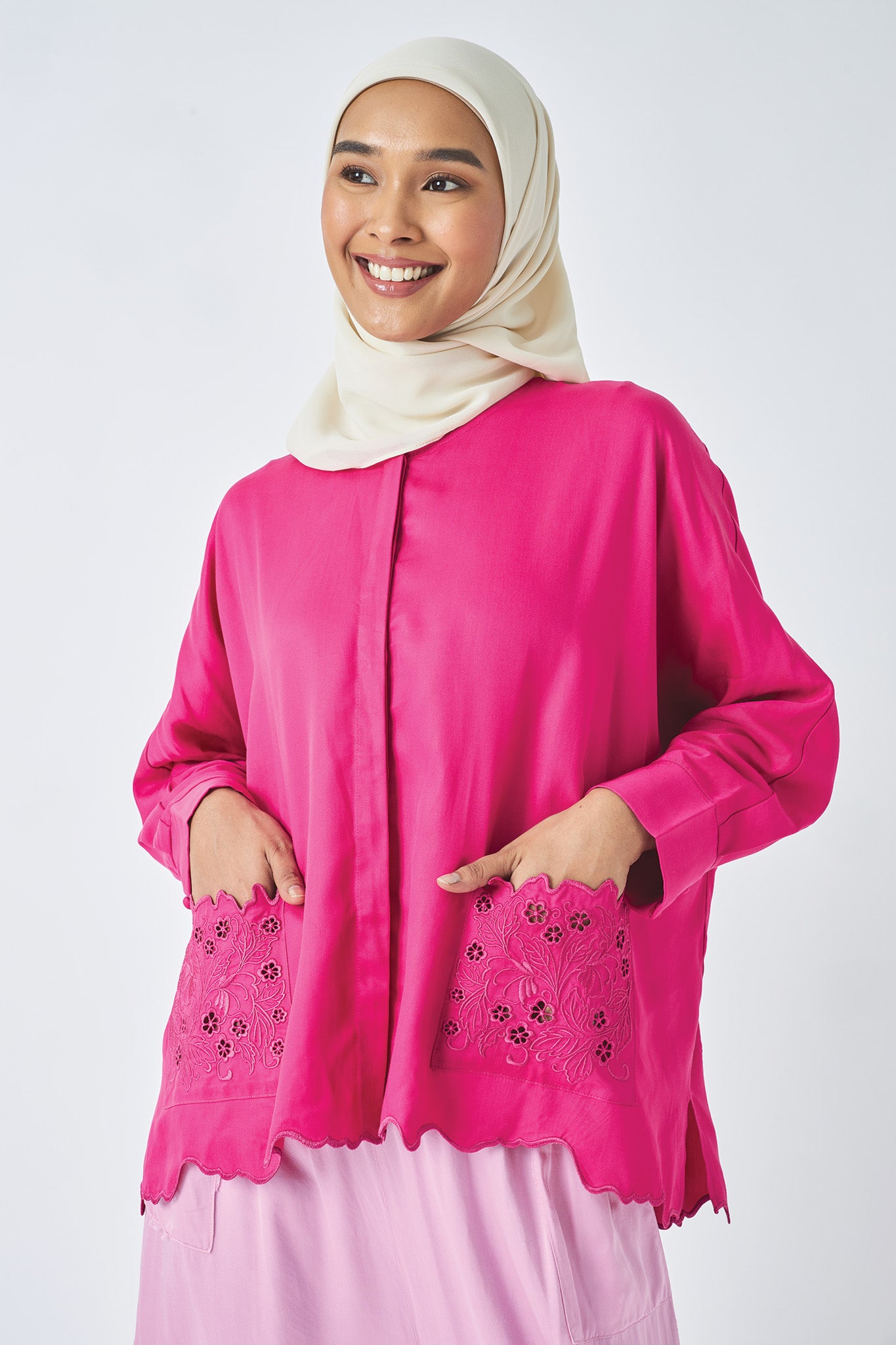 Easy Blouse - Long Sleeve (Berry Bright)