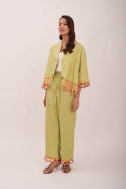 [PRE-ORDER] WANDER Linen Pants in Chile Lime