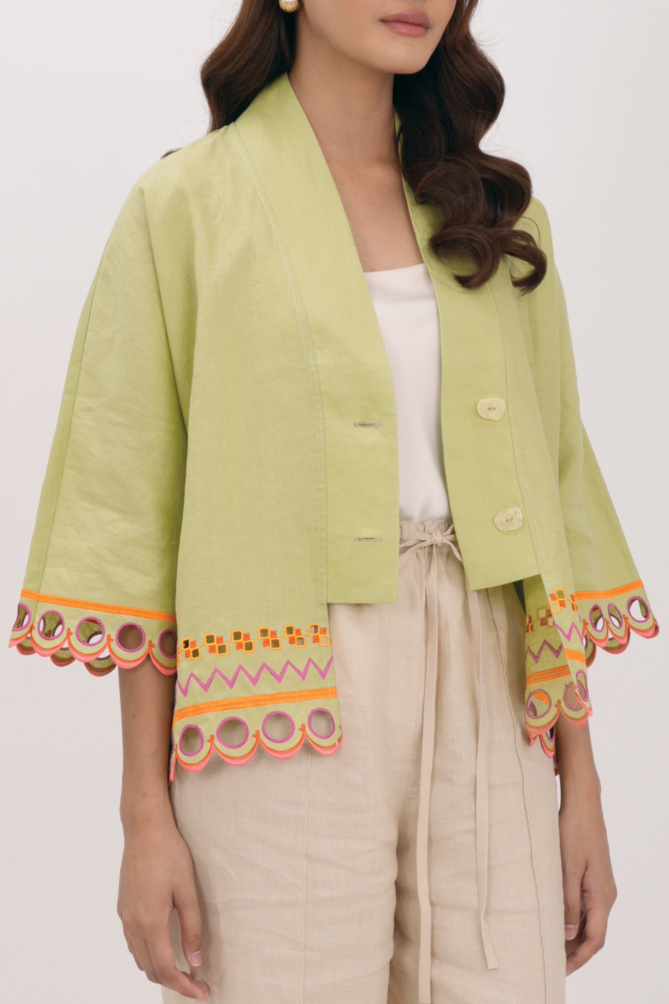 WANDER Kimono in Chile Lime