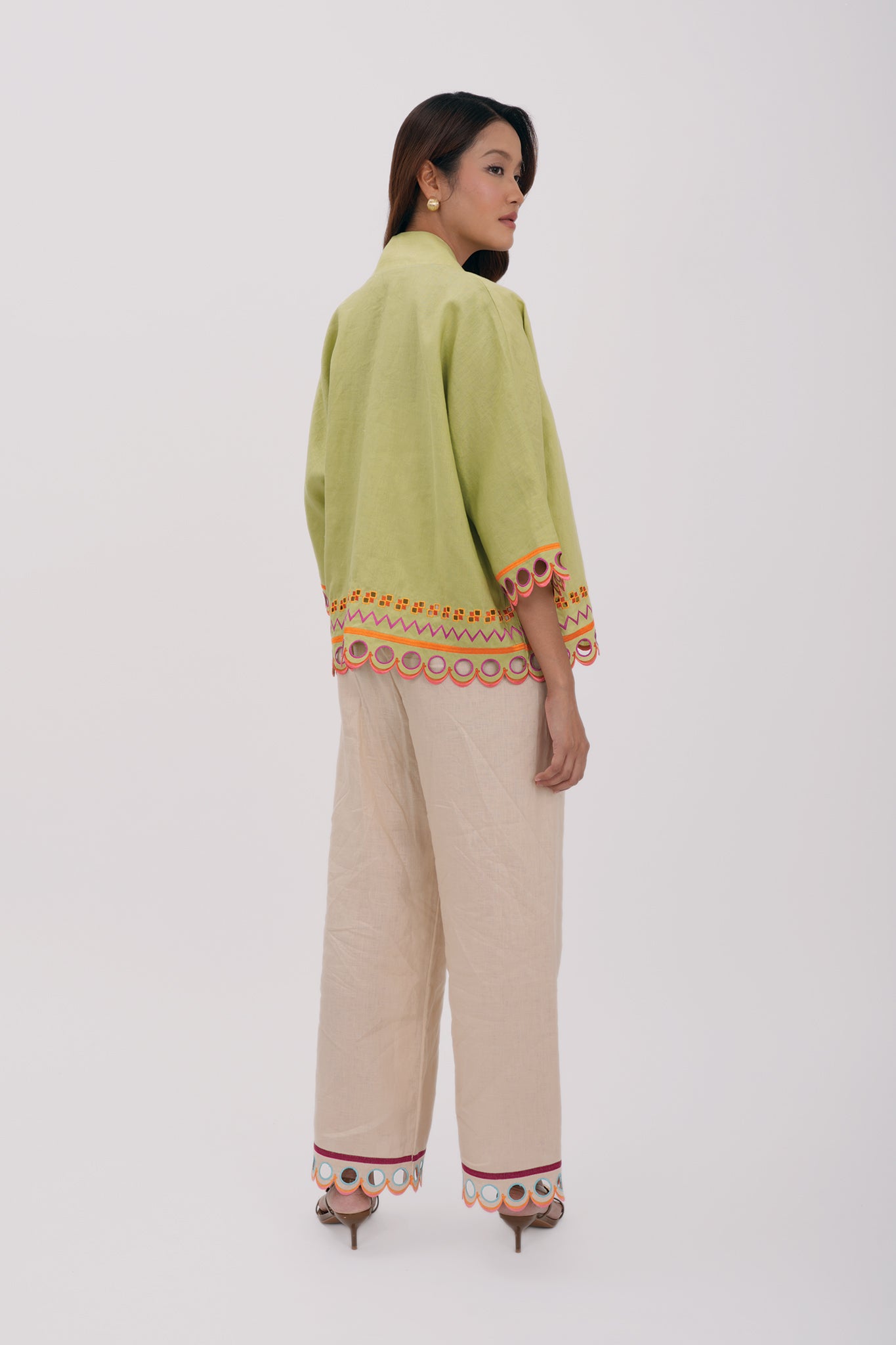 WANDER Kimono in Chile Lime