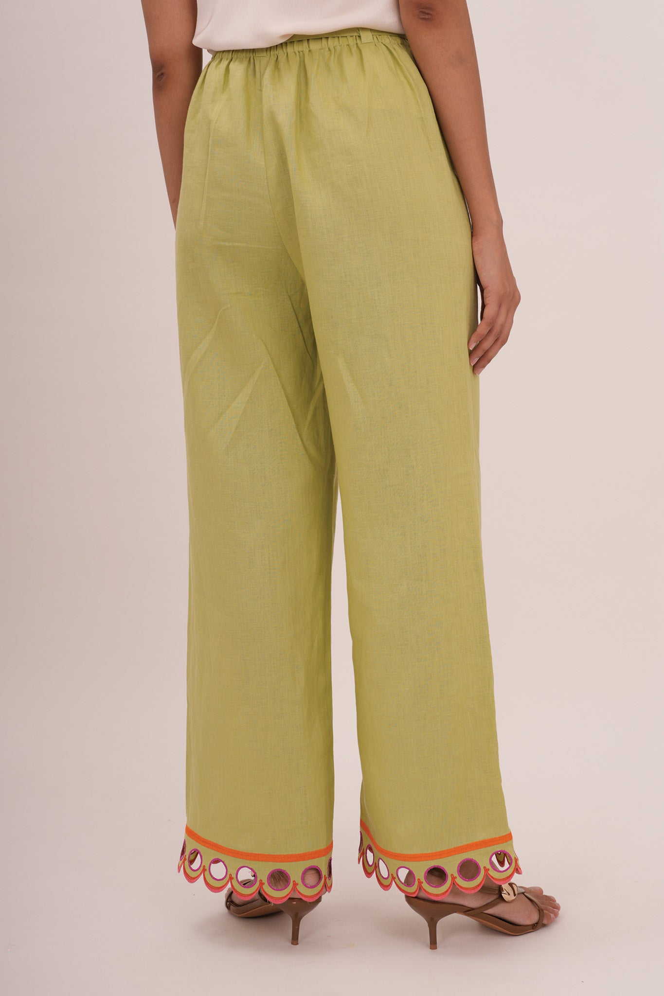 [PRE-ORDER] WANDER Linen Pants in Chile Lime