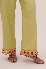 [PRE-ORDER] WANDER Linen Pants in Chile Lime