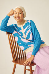 BRAZEN Cardigan in Cool Azure