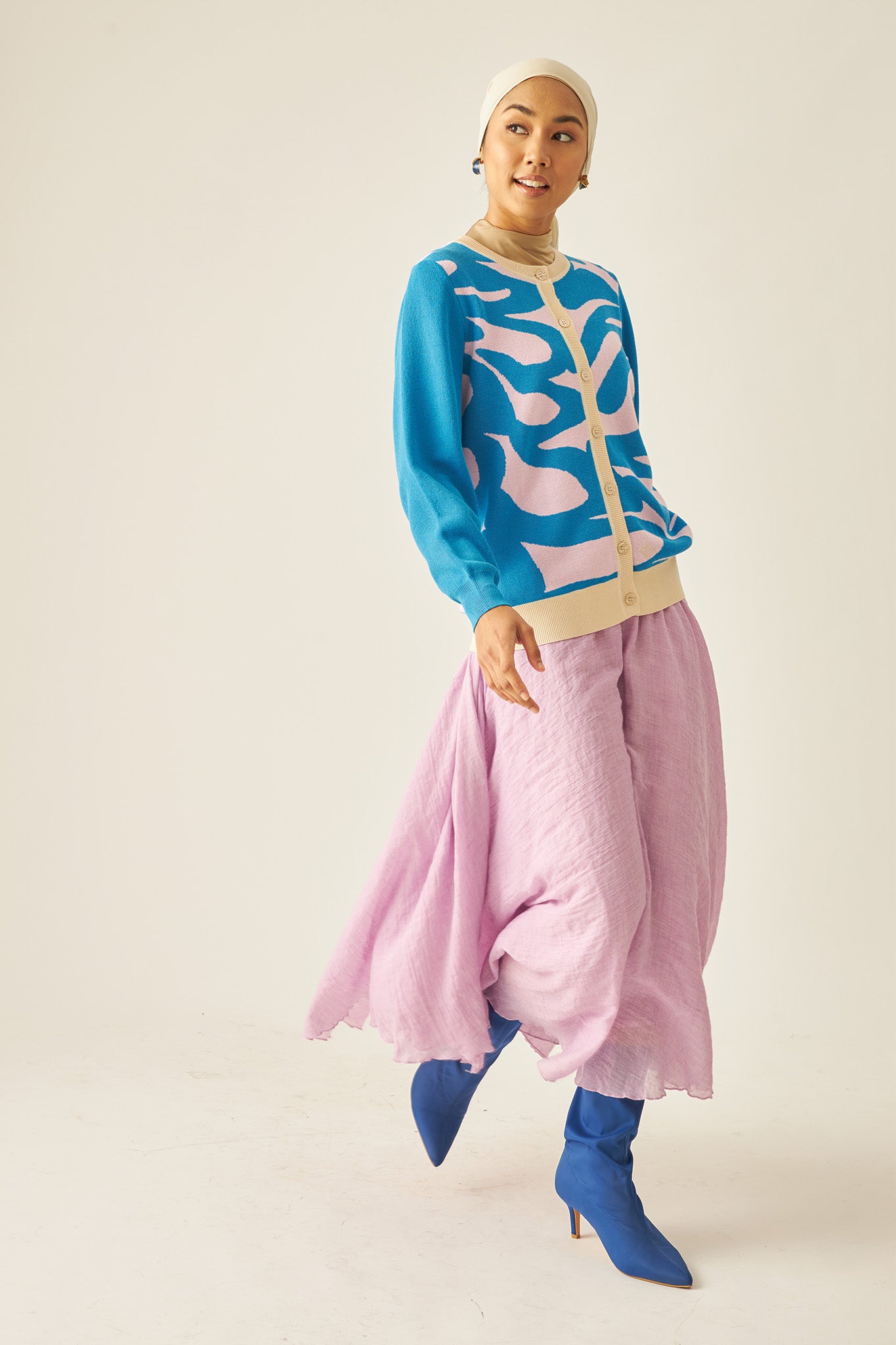 BRAZEN Cardigan in Cool Azure