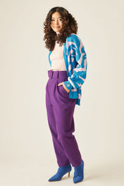 BRAZEN Oversized Cardigan in Cool Azure