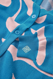 BRAZEN Oversized Cardigan in Cool Azure
