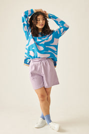 BRAZEN Pullover in Cool Azure