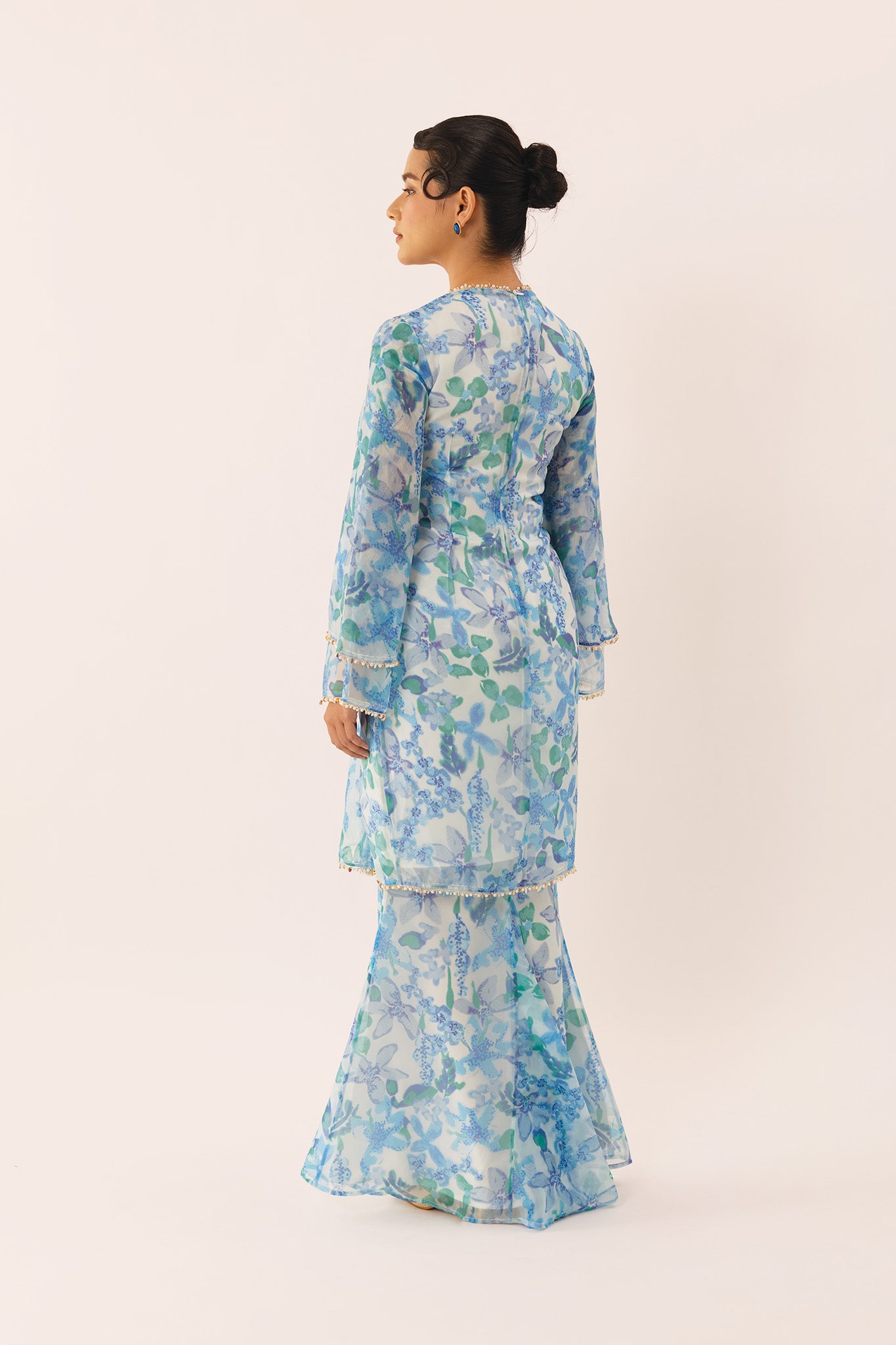 LUSH Embellished Modern Kurung in Divine