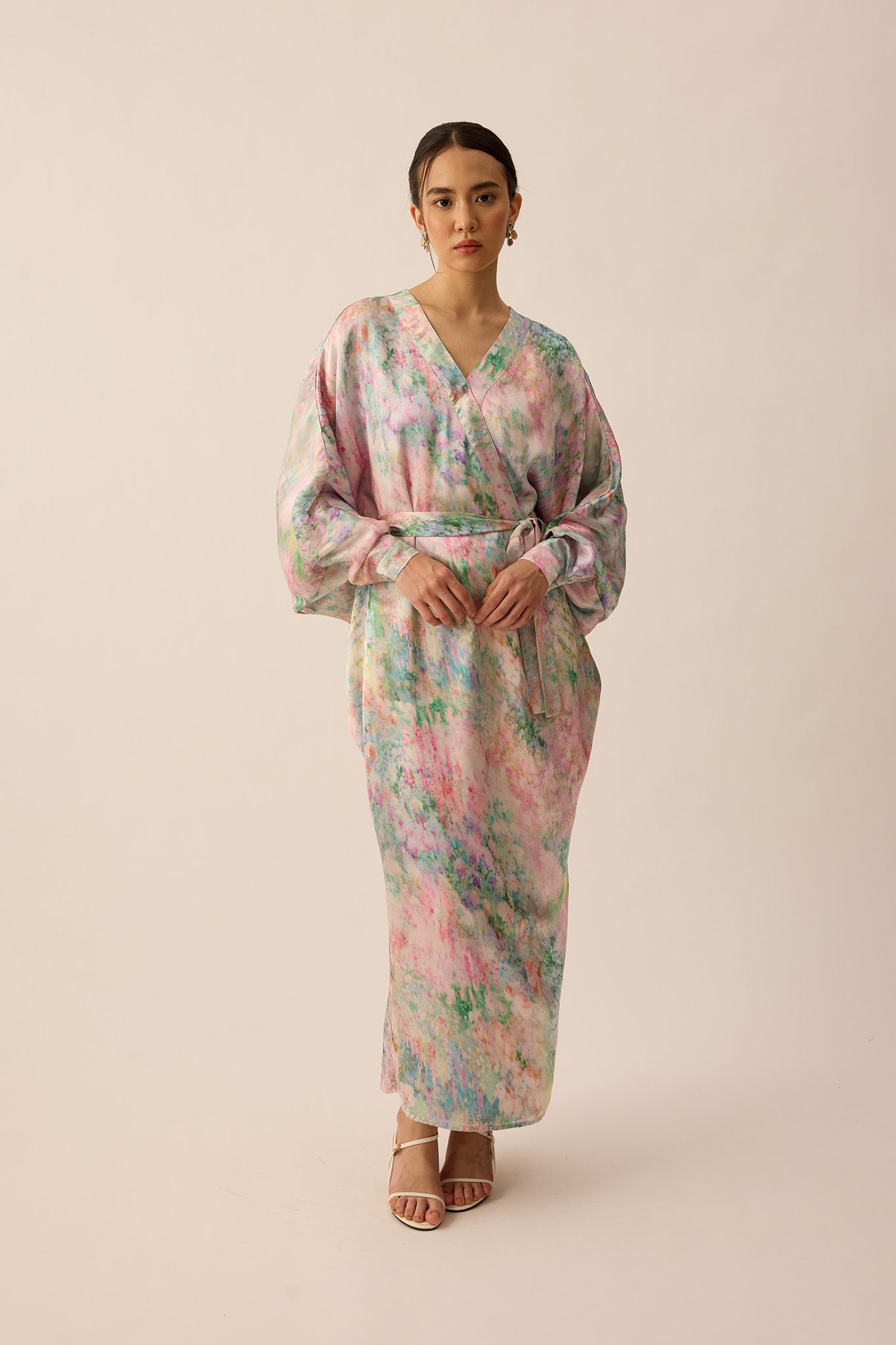 SOUL Draped Kaftan in Garden