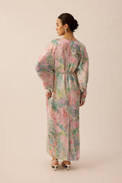 SOUL Draped Kaftan in Garden