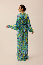 SOUL Draped Kaftan in Lagoon