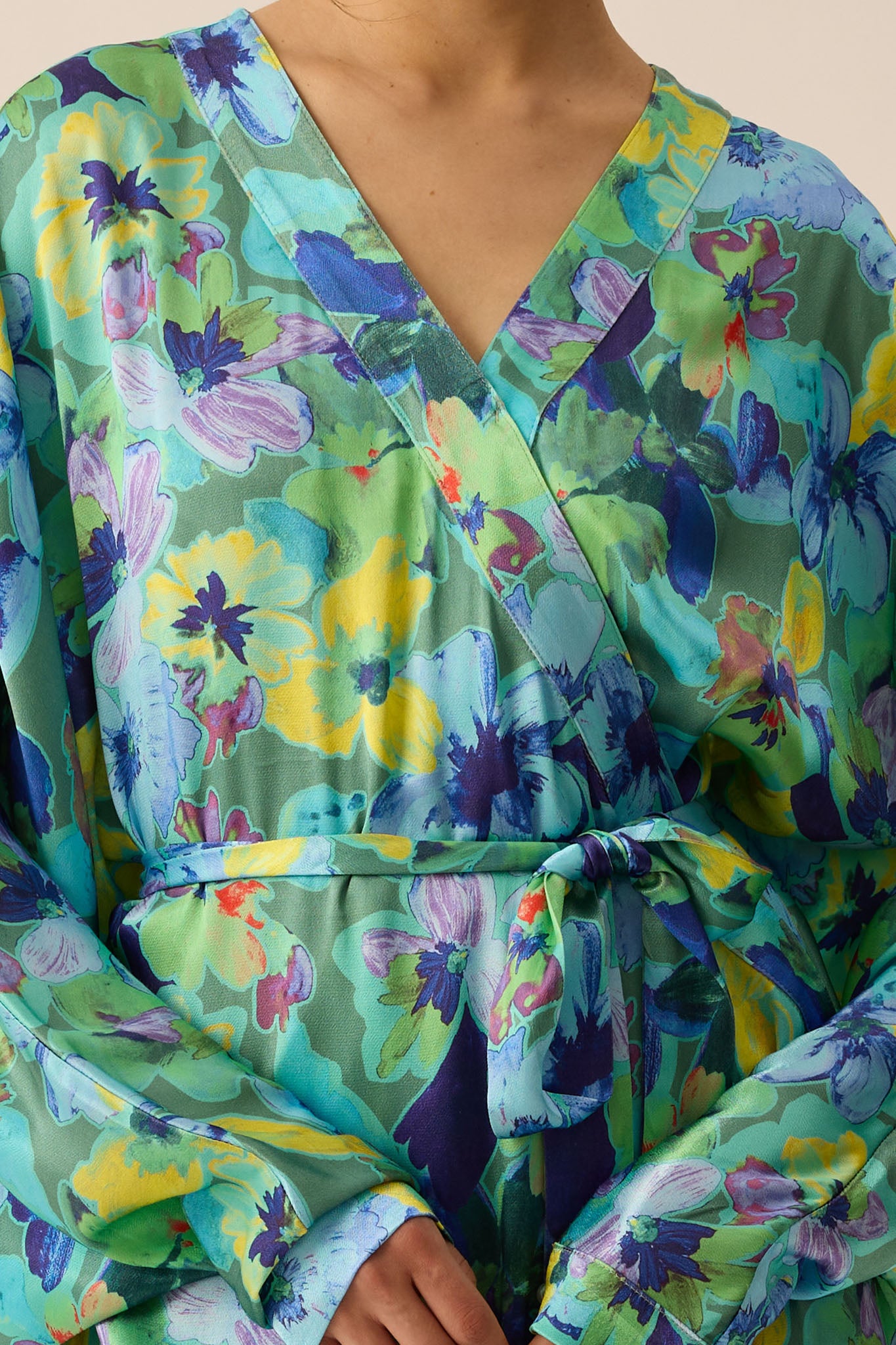 SOUL Draped Kaftan in Lagoon