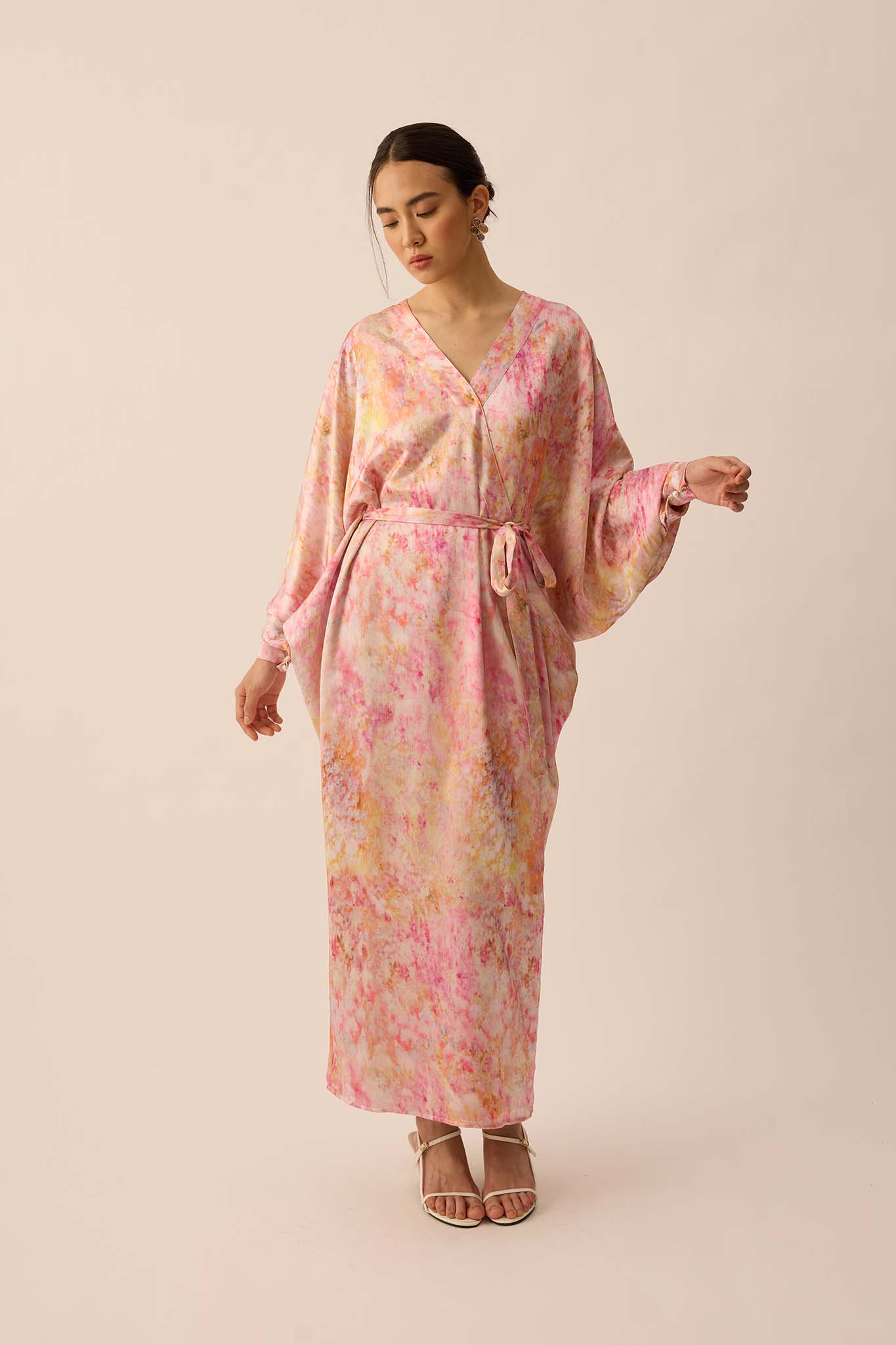 SOUL Draped Kaftan in Punch
