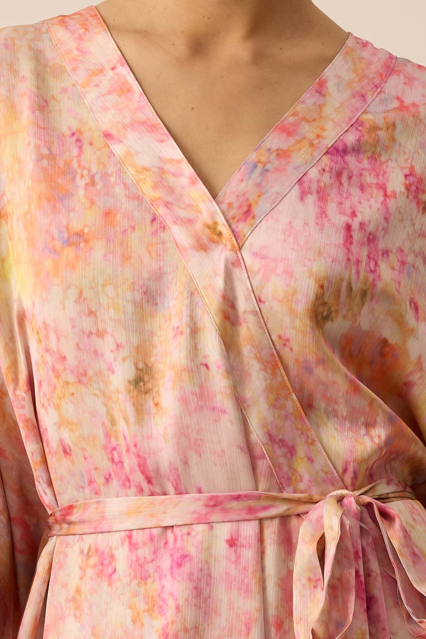 SOUL Draped Kaftan in Punch