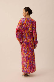 SOUL Draped Kaftan in Rouge