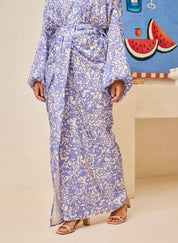 EDEN Draped Skirt in Sky