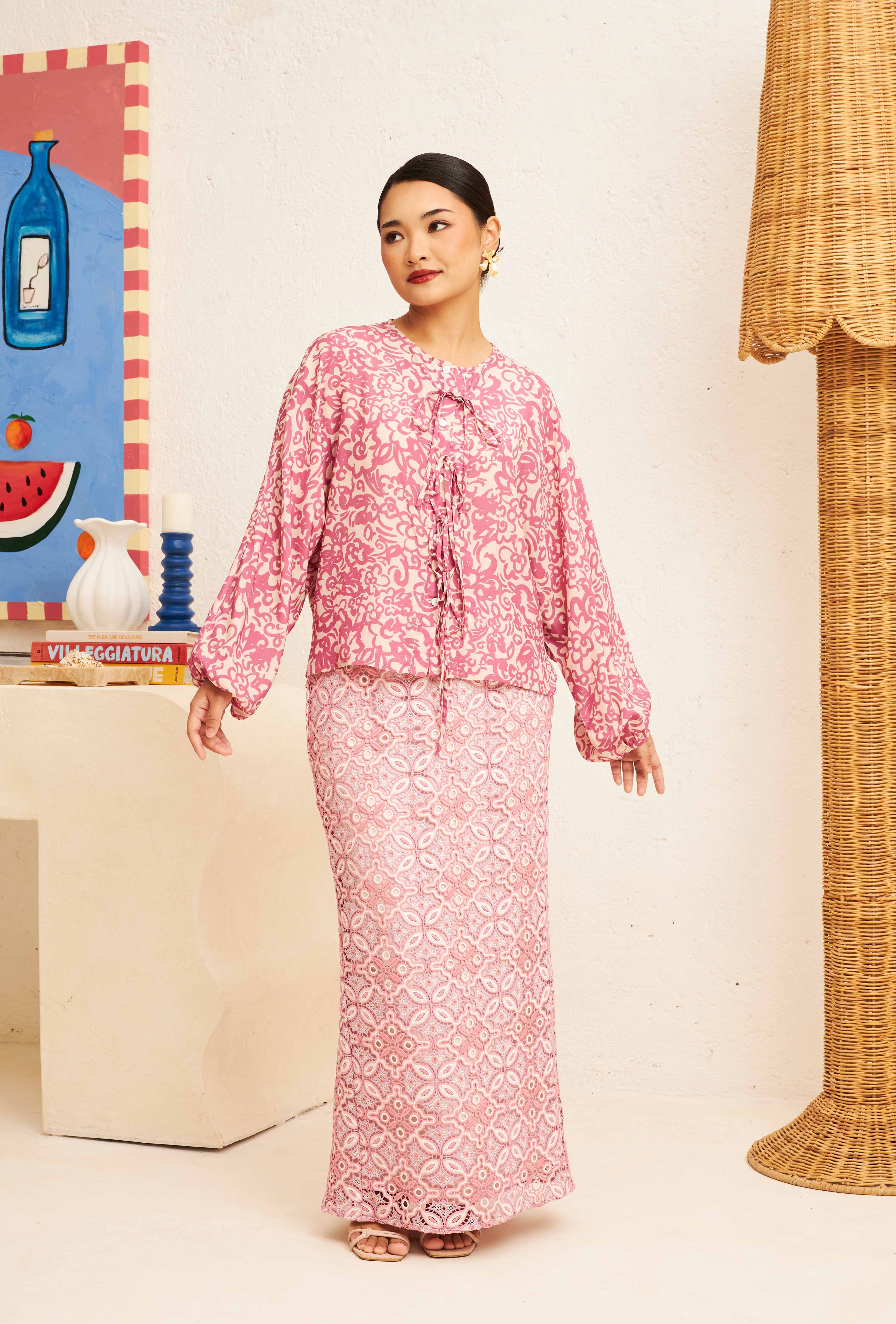 EDEN Front Tie Set in Dahlia