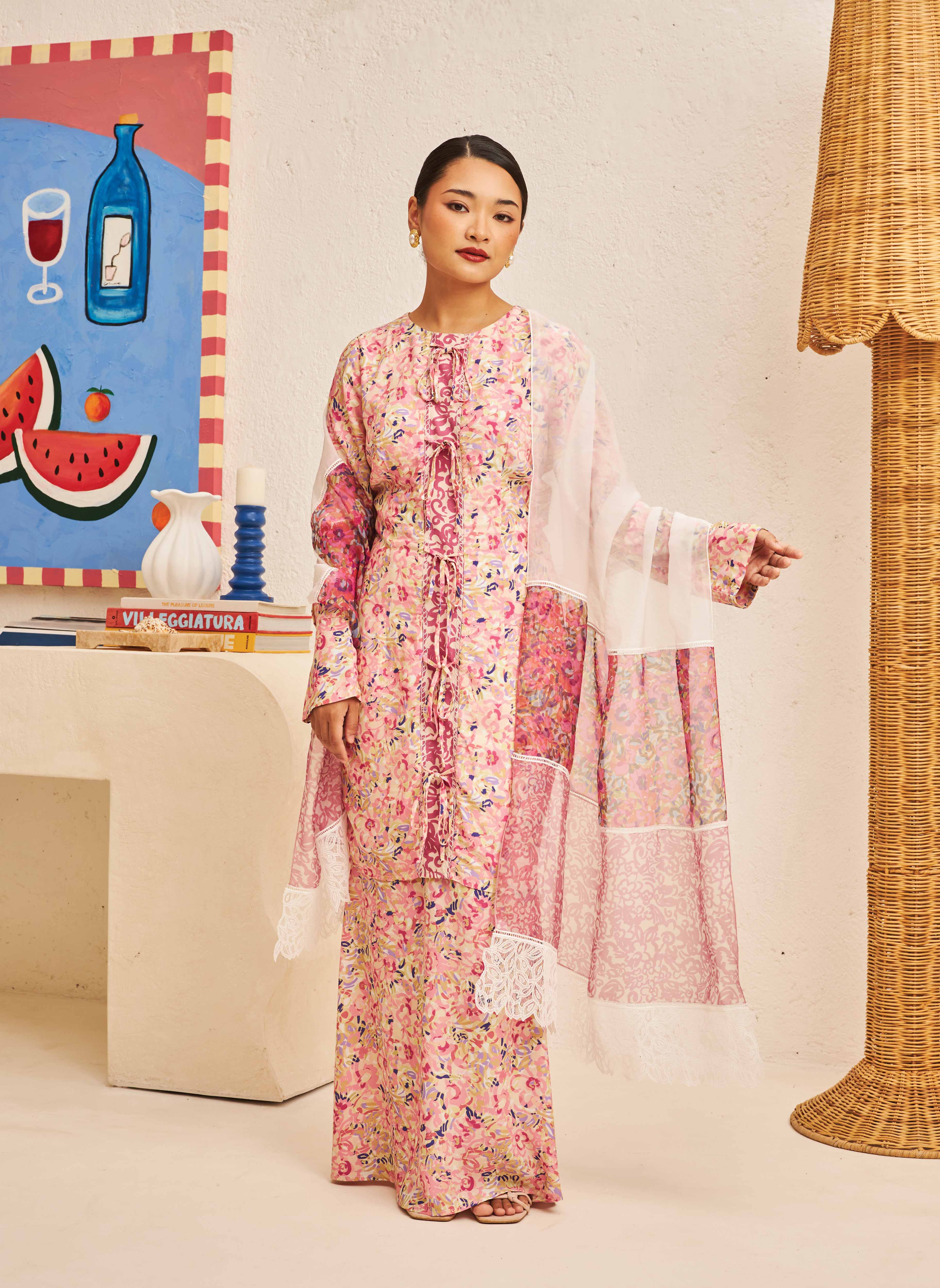 EDEN Modern Kurung in Petal