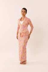 MOSAIC Embroidered Kebaya Set in Fawn