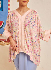 FLORES Contrast Blouse in Petal