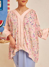 FLORES Contrast Blouse in Petal
