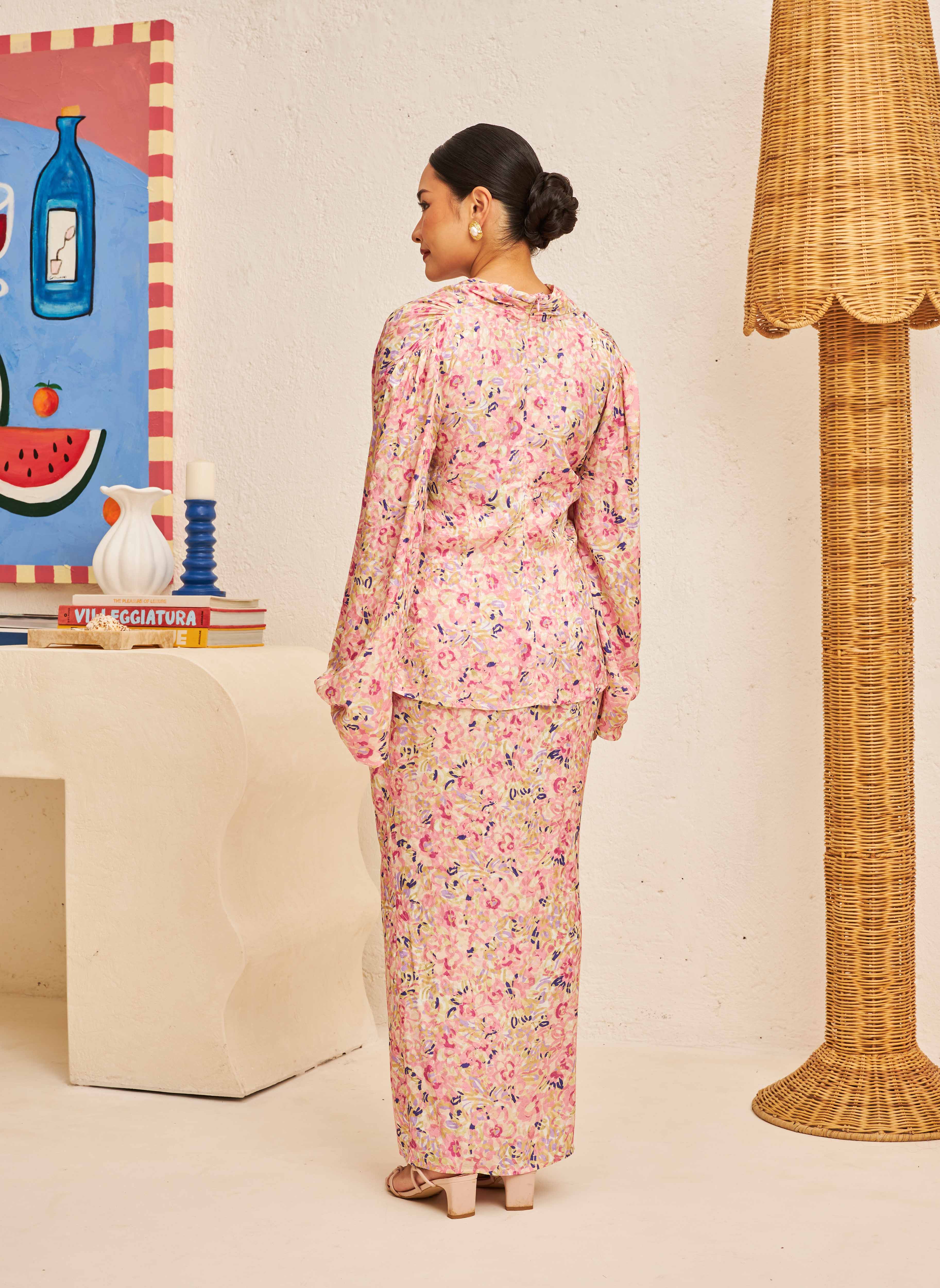 FLORES Draped Set in Petal