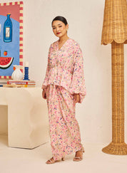 FLORES Draped Set in Petal