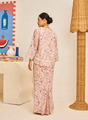 FLORES Embroidered Kurung Kedah in Petal