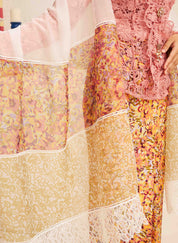 FLORES Organza Shawl in Clementine