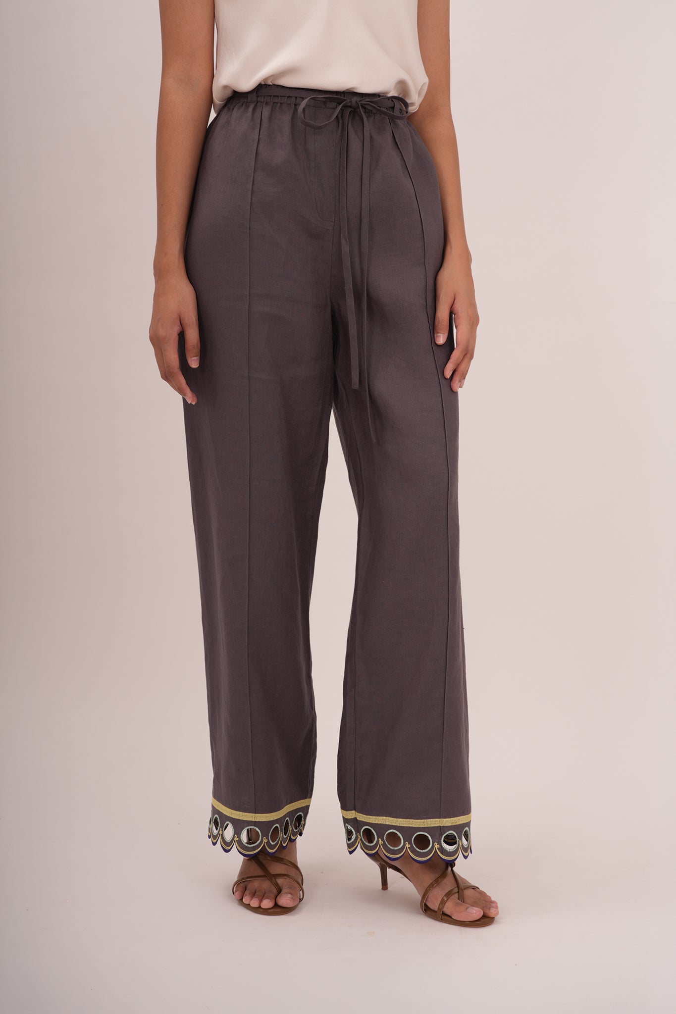 WANDER Linen Pants in Oslo Grey