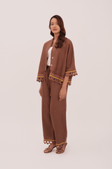 WANDER Linen Pants in Kyoto Cocoa