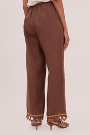 WANDER Linen Pants in Kyoto Cocoa