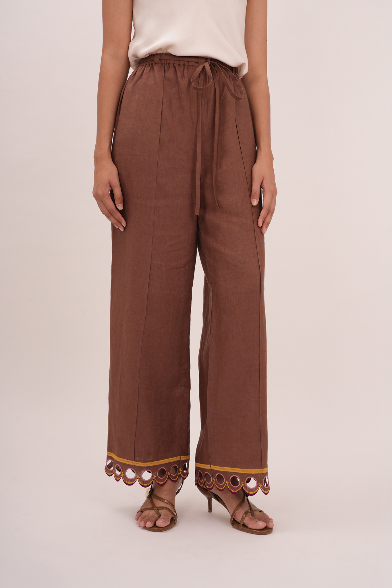WANDER Linen Pants in Kyoto Cocoa