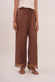 WANDER Linen Pants in Kyoto Cocoa