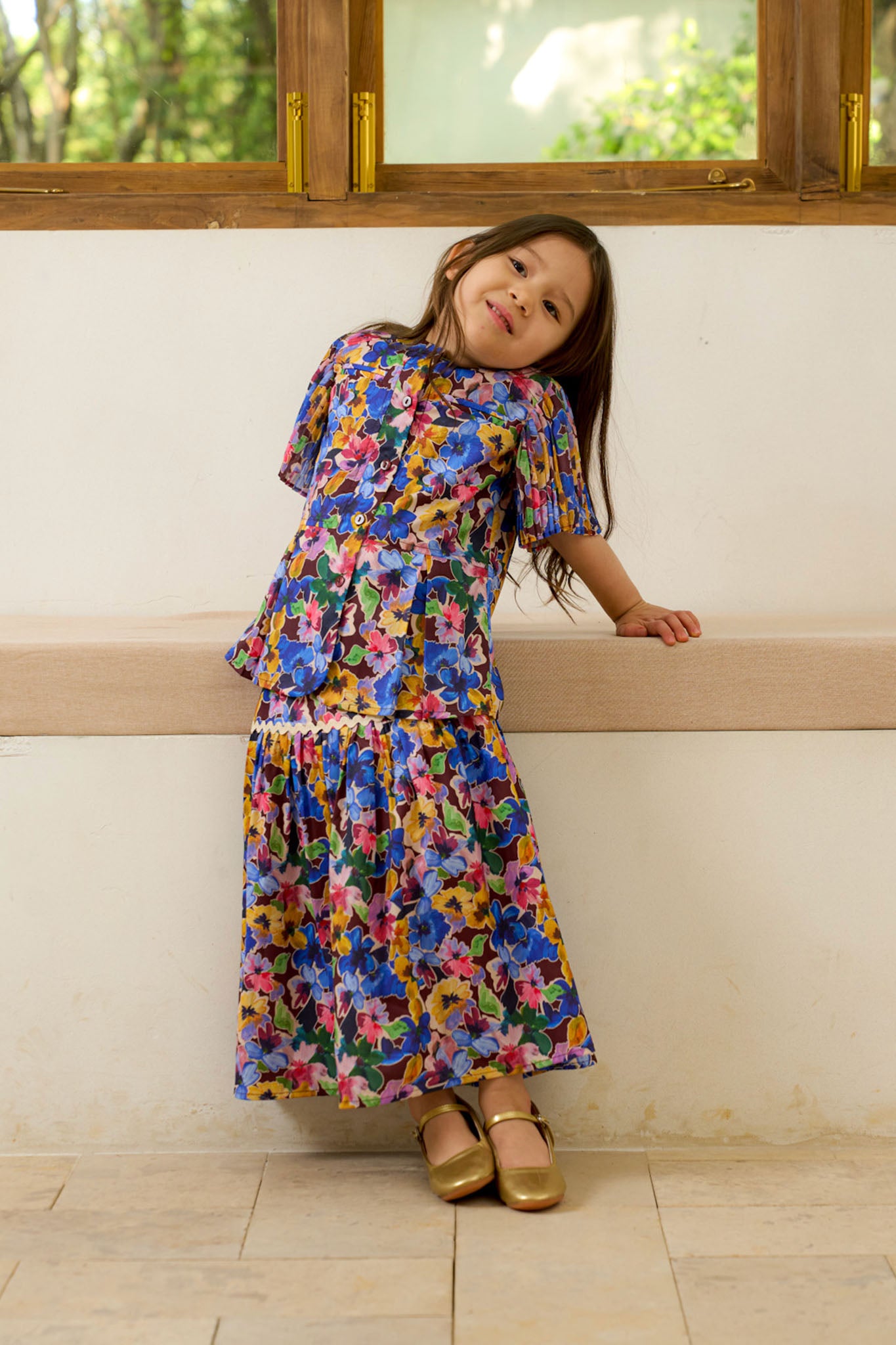 KIDS - SOUL Swing Kurung Set in Clove