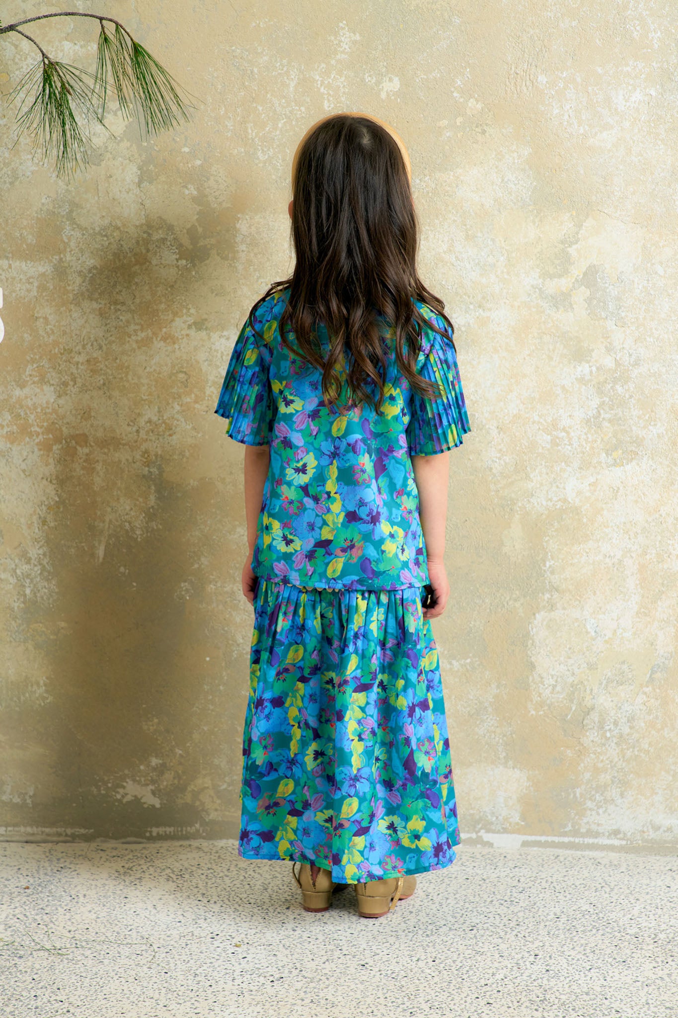 KIDS - SOUL Swing Kurung Set in Lagoon