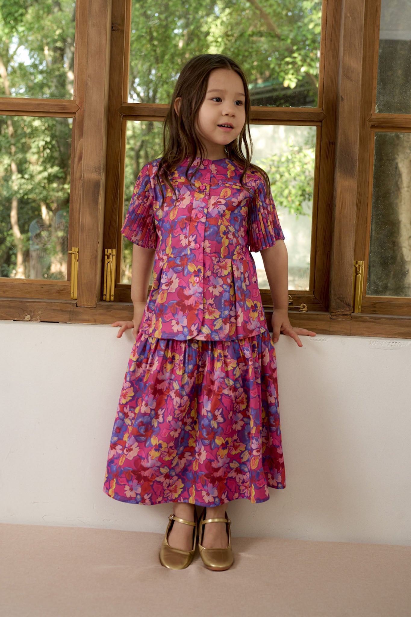 KIDS - SOUL Swing Kurung Set in Rouge