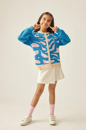 BRAZEN Kids Cardigan in Cool Azure