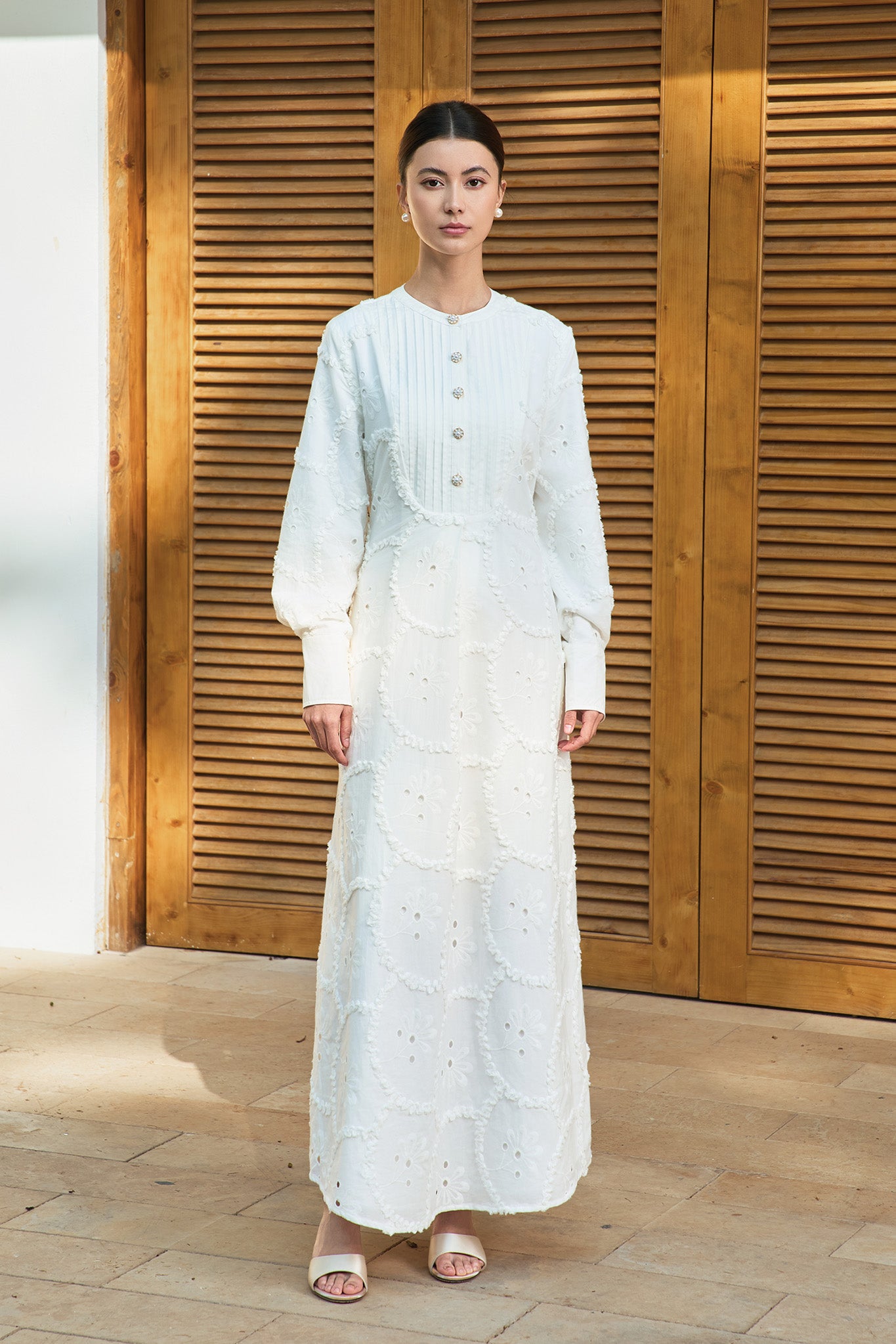 SENSE Long Dress in White