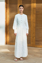 SENSE Long Dress in White