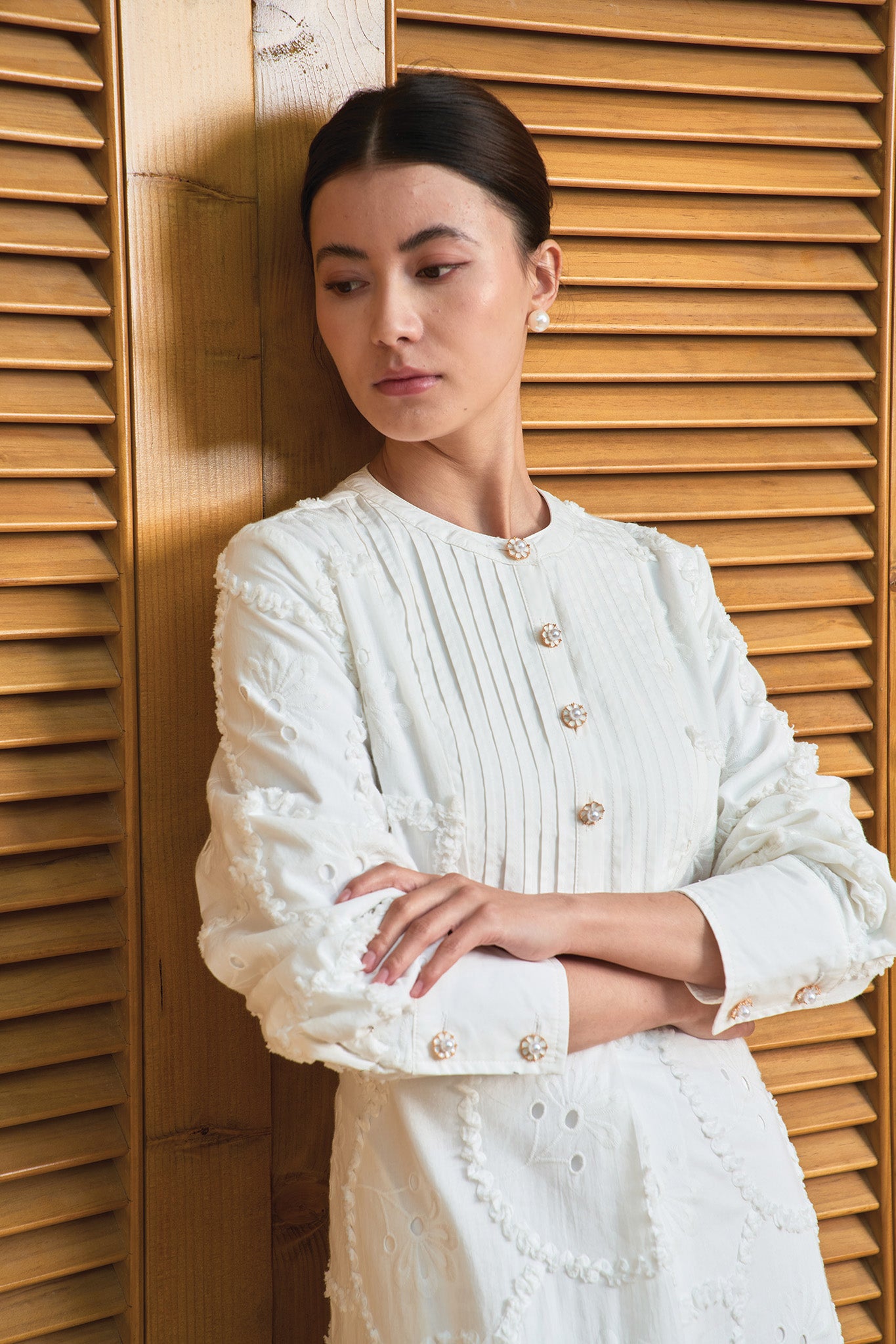 SENSE Long Dress in White