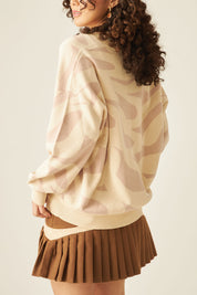 BRAZEN Oversized Cardigan in Light Oat
