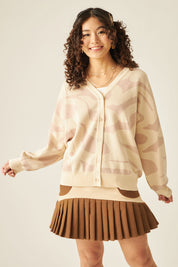 BRAZEN Oversized Cardigan in Light Oat