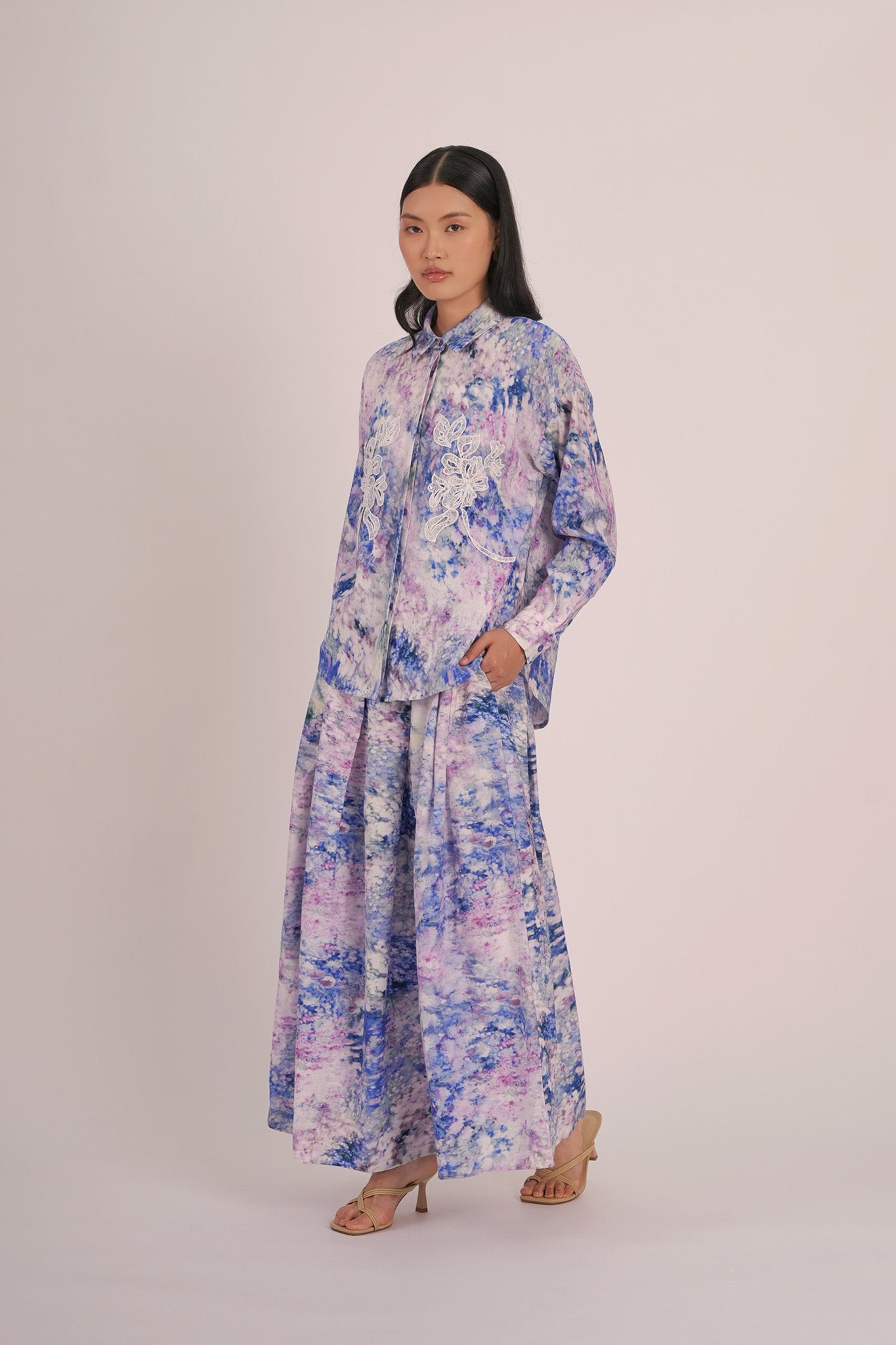 SEASON Linen Flow Skirt in Lotus