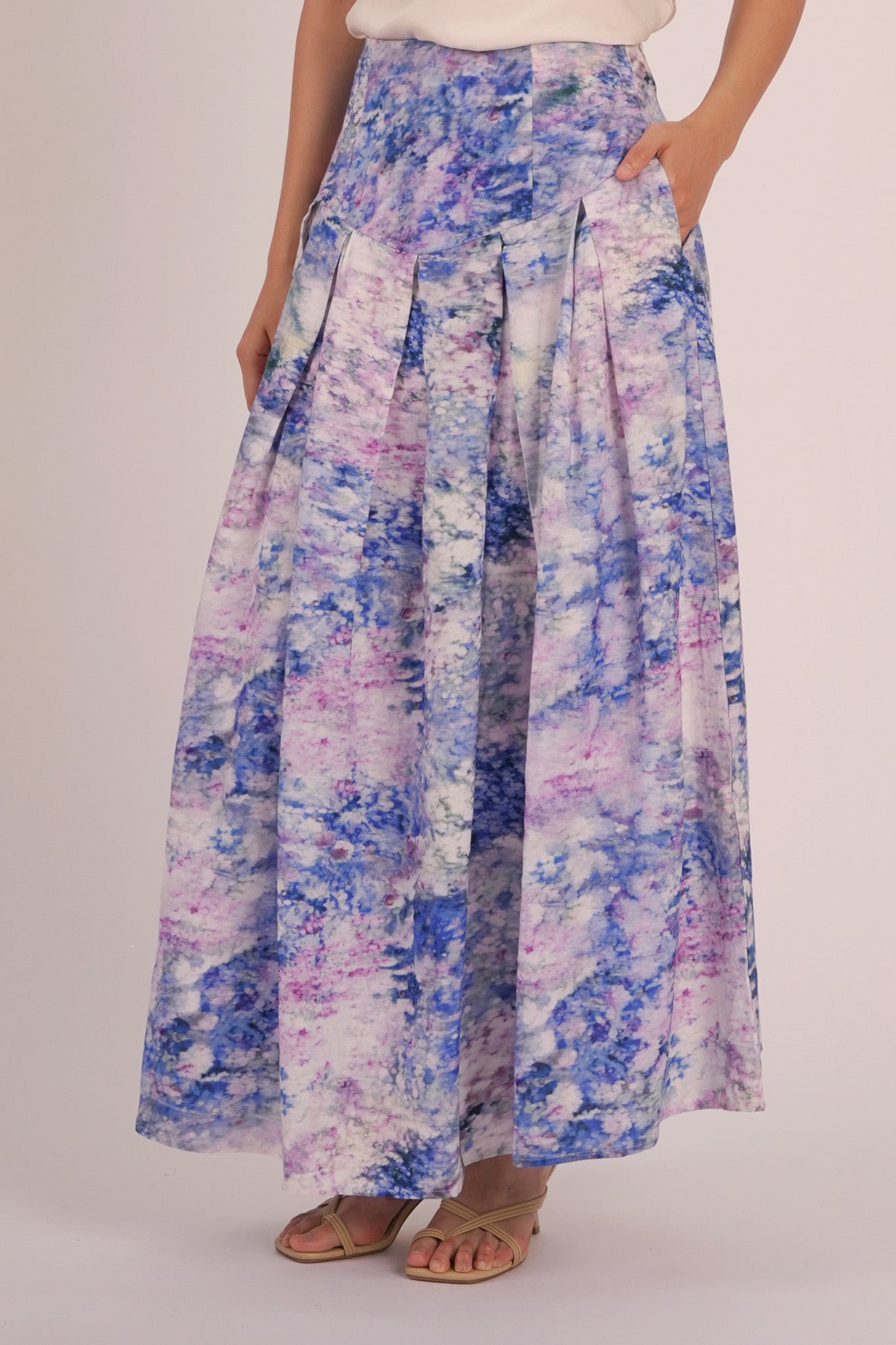 SEASON Linen Flow Skirt in Lotus