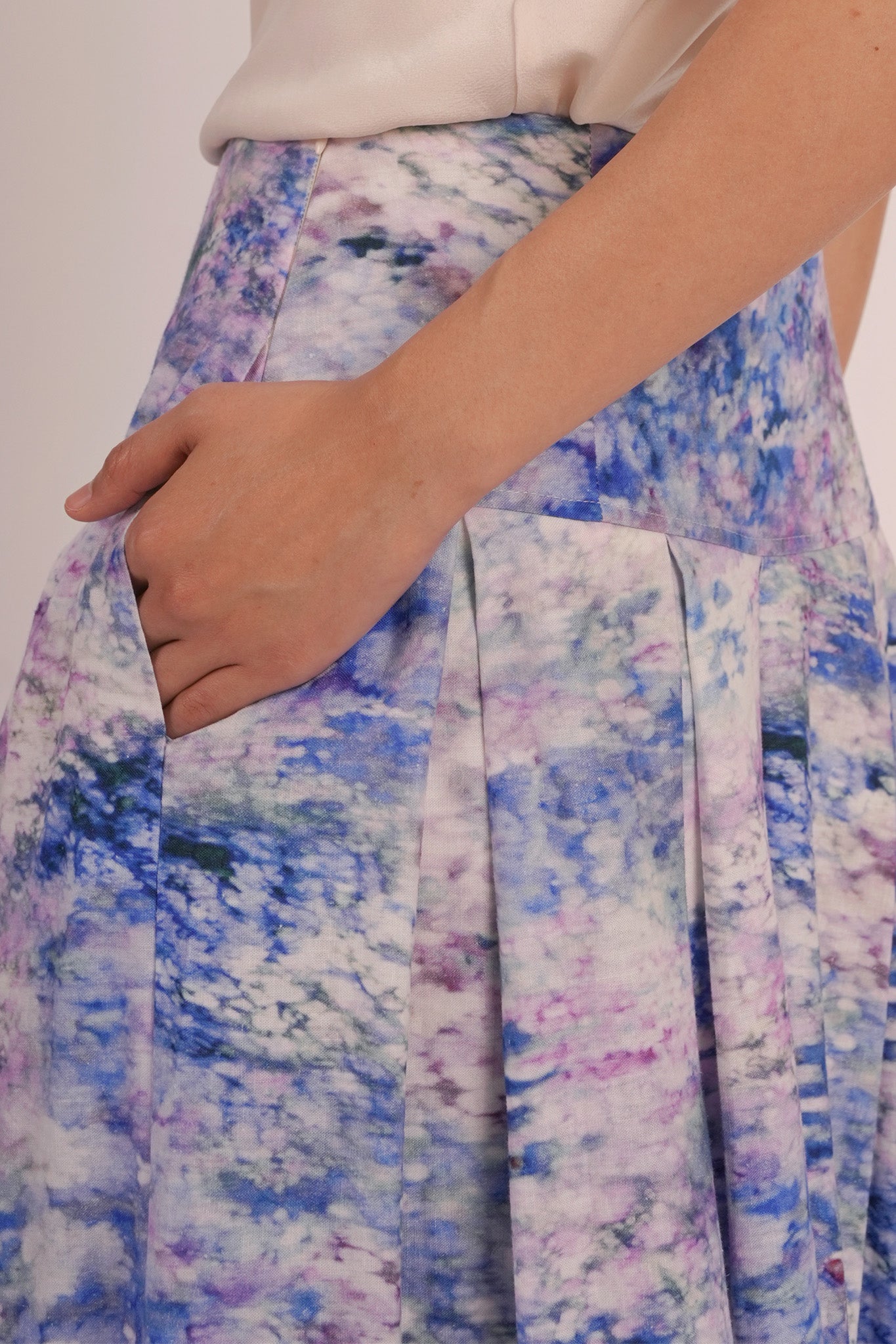 SEASON Linen Flow Skirt in Lotus