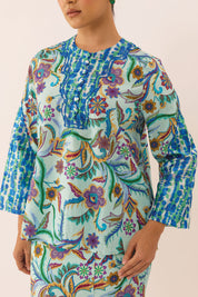 OASIS Embroidered Kurung Kedah in Mist