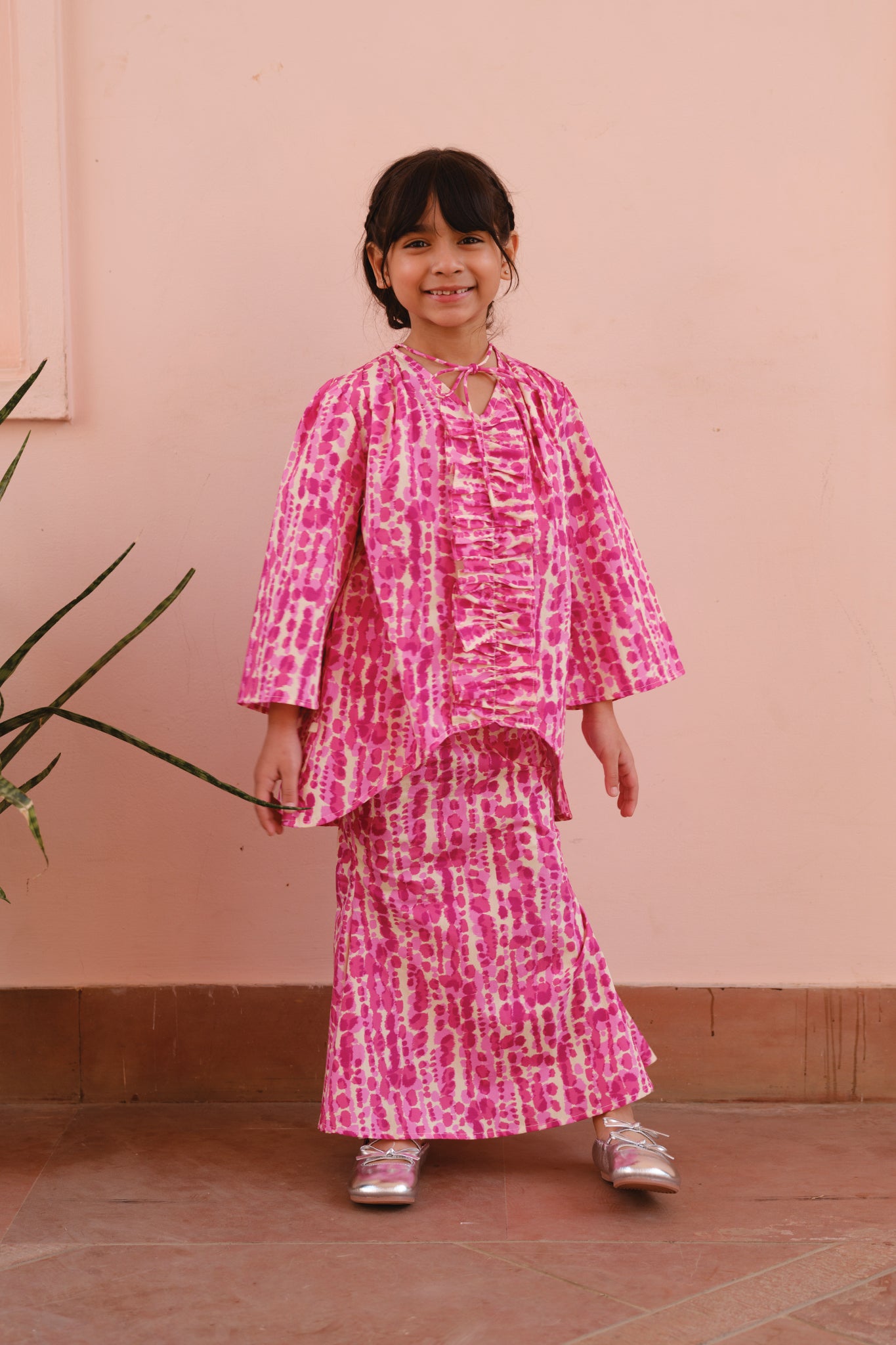 KIDS - MOSAIC Ripple Kurung in Opera